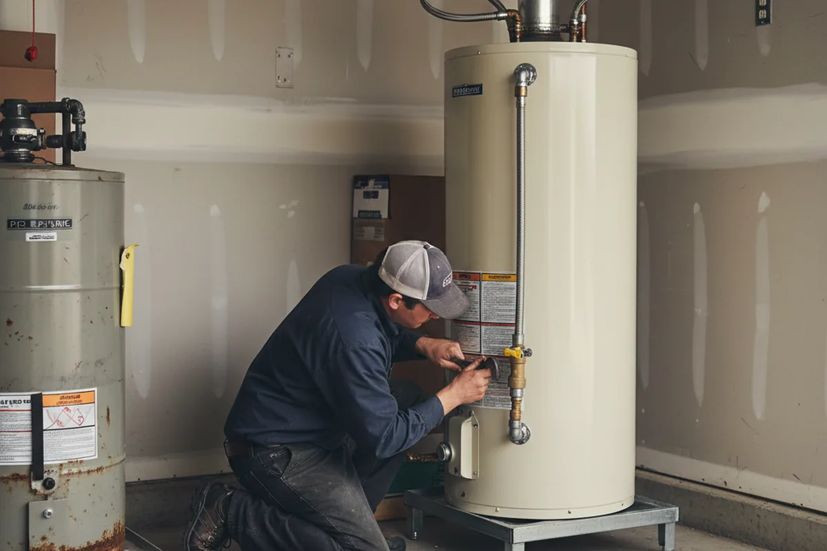 Water heater and shutoff valve replacement in Claysburg